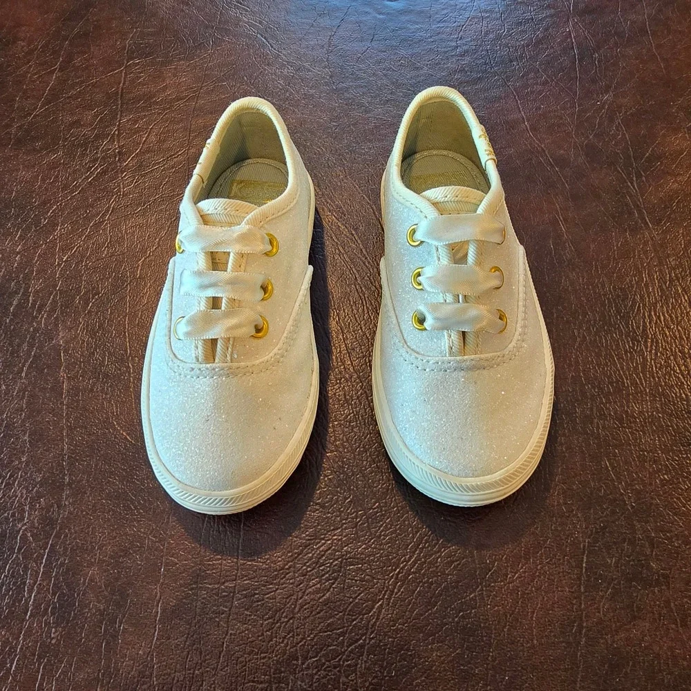 Keds x Kate Spade Kids Champion Glitter Sneakers Cream Gold Size 6M